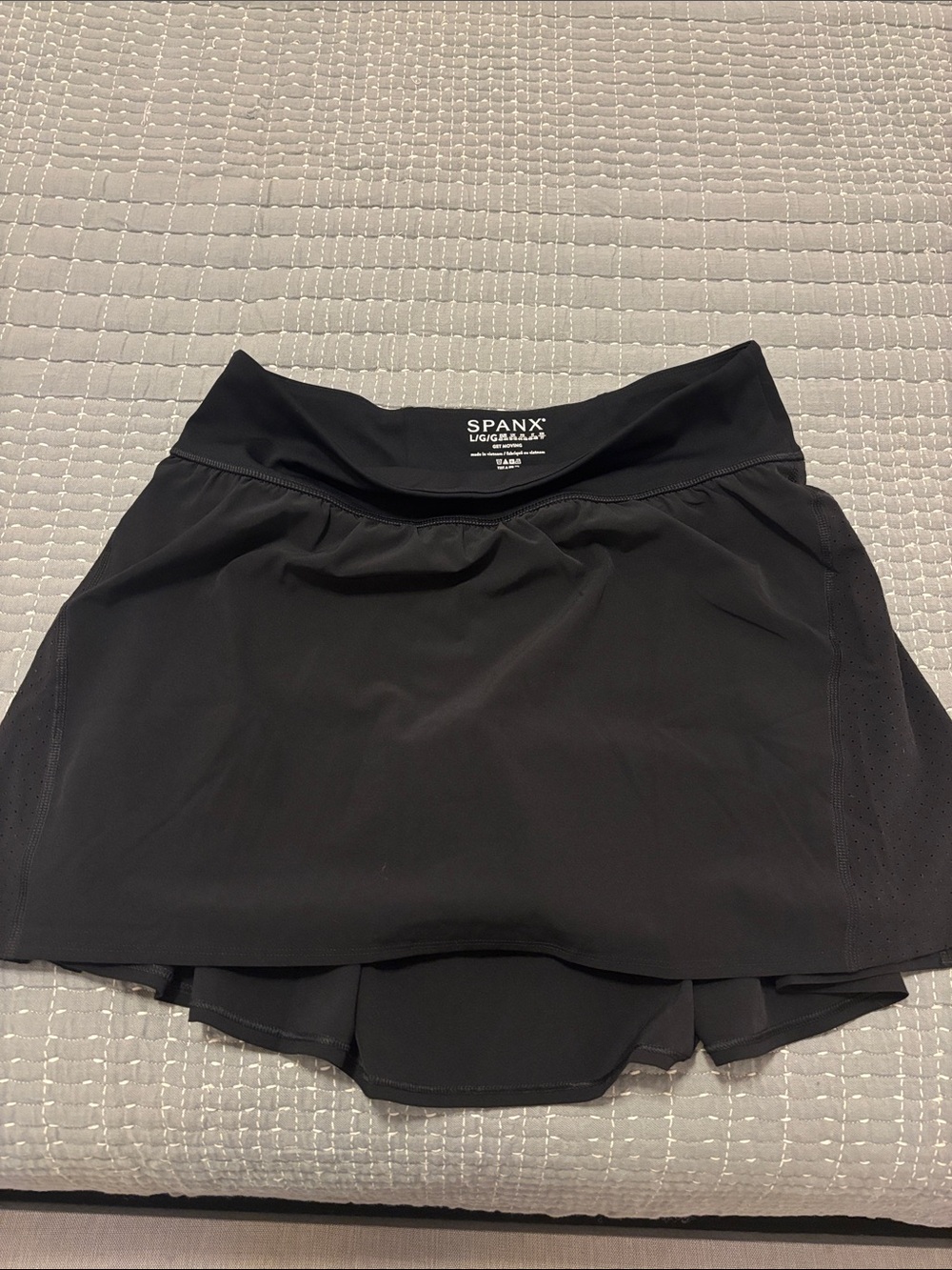 SPANX Black Performance Skort with Built-In Shorts